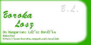 boroka losz business card